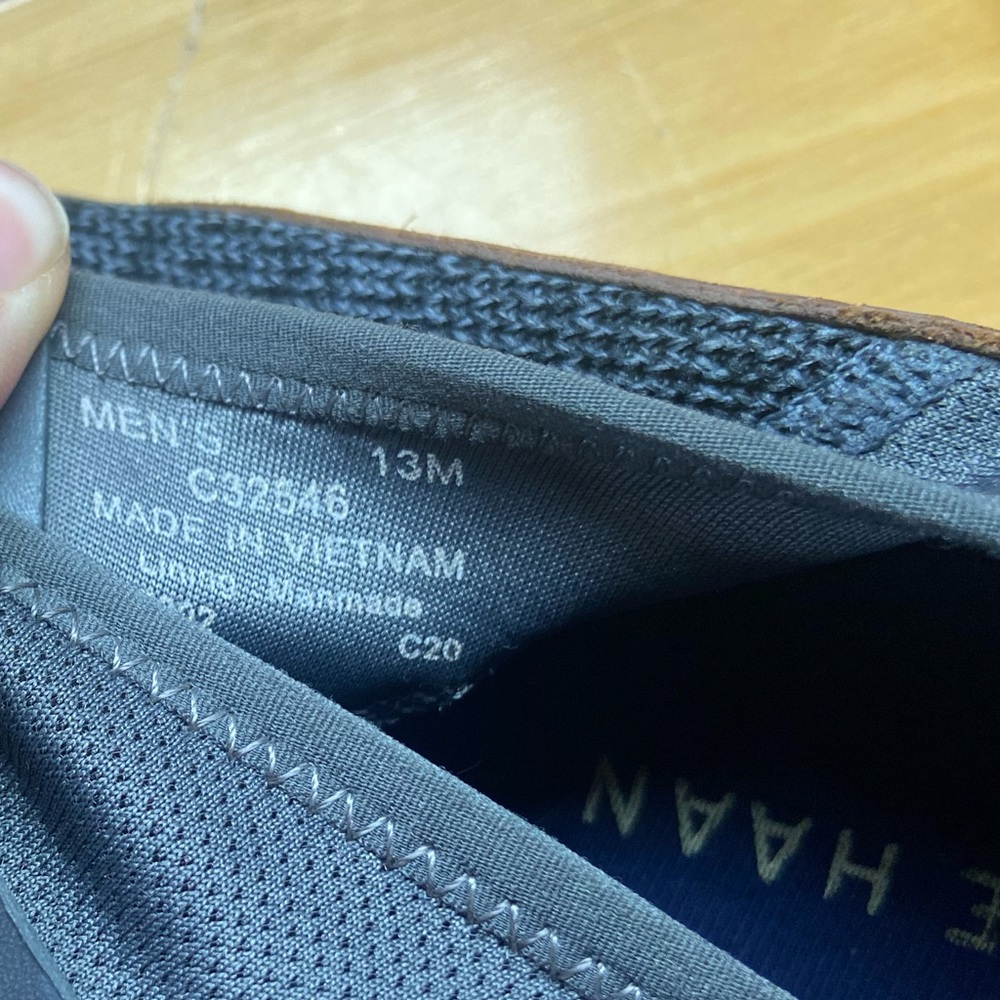 Mens COLE HAAN Grandsport OS Knit Leather Sneaker 13M Gray‎ Crossover Dress Shoe - Picture 11 of 11